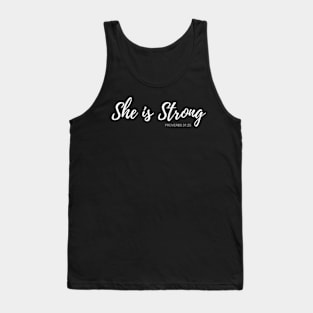 She is Strong, Christian Woman Tank Top